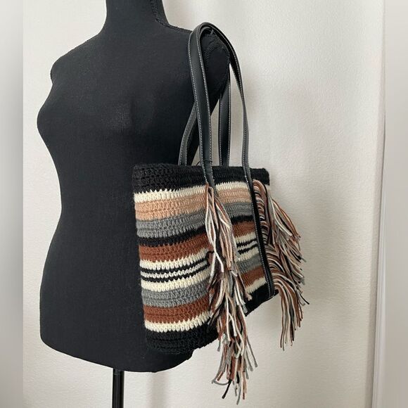 NWT Zara Striped Shopper Bag - Picture 6 of 11